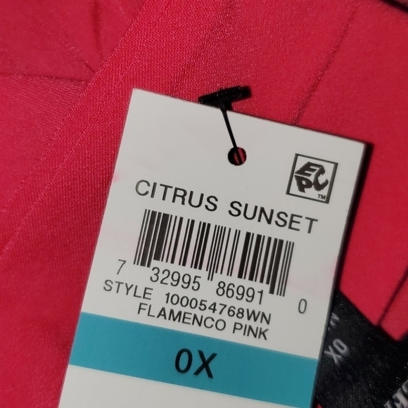 NEW ALFANI PLUS SIZE 0X HOT PINK TOP SUMMER BLOUSE ๐ - Picture 8 of 9